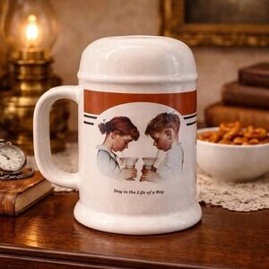 Vintage Norman Rockwell "Day in the Life of a Boy" Single Ceramic Salt Shaker